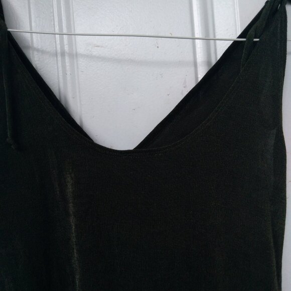 Olive Green Sleeveless Tie-strap top Intimately Free People Size M Medium - Picture 8 of 9